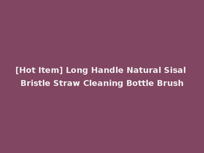 [Hot Item] Long Handle Natural Sisal Bristle Straw Cleaning Bottle Brush