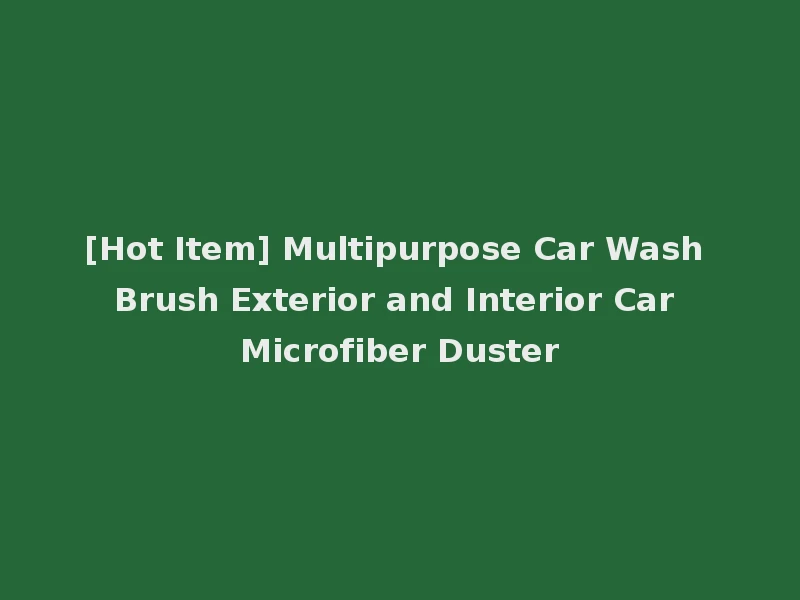[Hot Item] Multipurpose Car Wash Brush Exterior and Interior Car Microfiber Duster