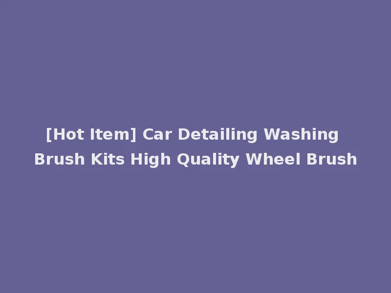 [Hot Item] Car Detailing Washing Brush Kits High Quality Wheel Brush