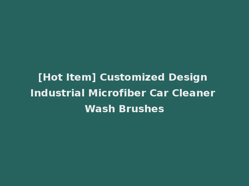 [Hot Item] Customized Design Industrial Microfiber Car Cleaner Wash Brushes
