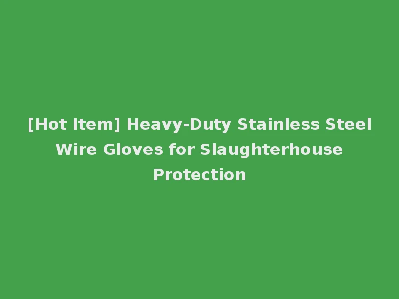 [Hot Item] Heavy-Duty Stainless Steel Wire Gloves for Slaughterhouse Protection