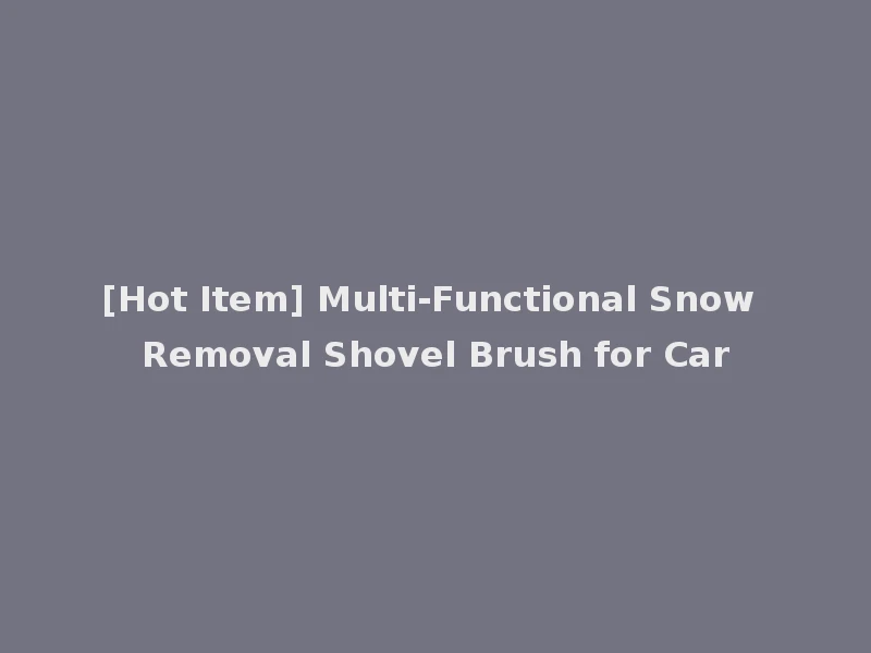[Hot Item] Multi-Functional Snow Removal Shovel Brush for Car