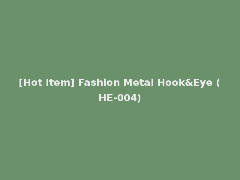 [Hot Item] Fashion Metal Hook&Eye (HE-004)