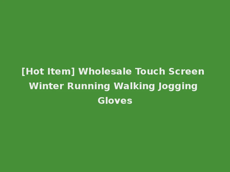 [Hot Item] Wholesale Touch Screen Winter Running Walking Jogging Gloves