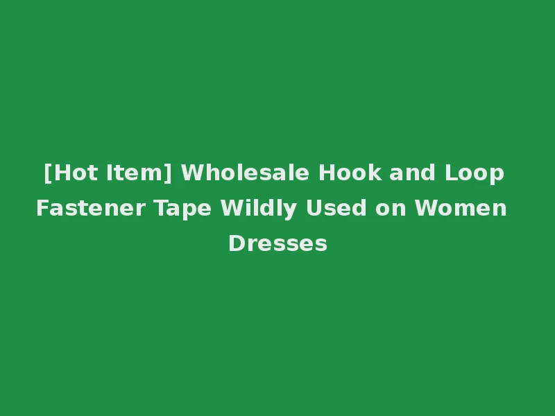 [Hot Item] Wholesale Hook and Loop Fastener Tape Wildly Used on Women Dresses
