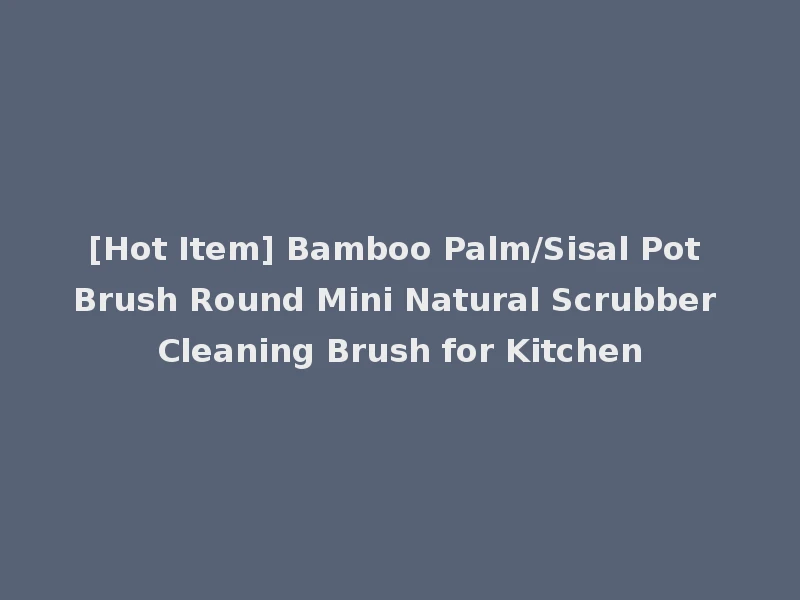 [Hot Item] Bamboo Palm/Sisal Pot Brush Round Mini Natural Scrubber Cleaning Brush for Kitchen