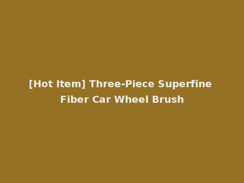 [Hot Item] Three-Piece Superfine Fiber Car Wheel Brush