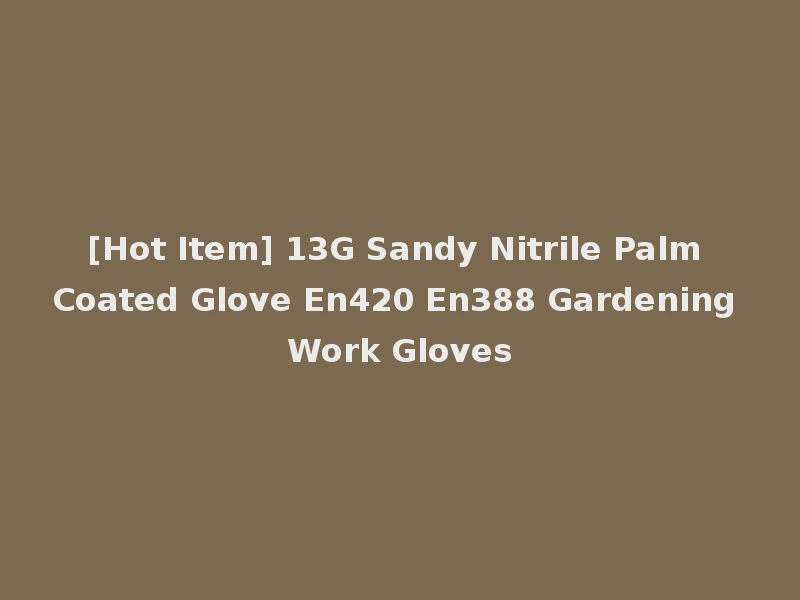[Hot Item] 13G Sandy Nitrile Palm Coated Glove En420 En388 Gardening Work Gloves