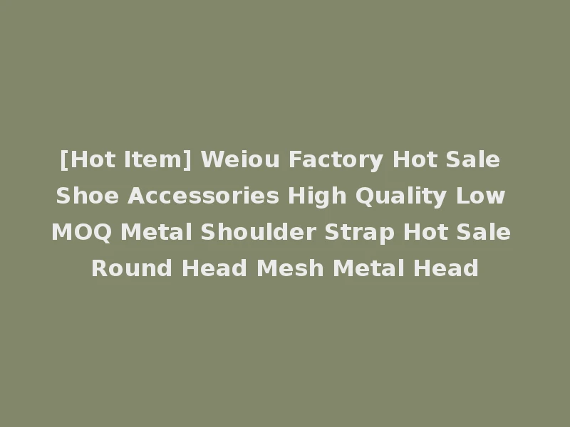 [Hot Item] Weiou Factory Hot Sale Shoe Accessories High Quality Low MOQ Metal Shoulder Strap Hot Sale Round Head Mesh Metal Head