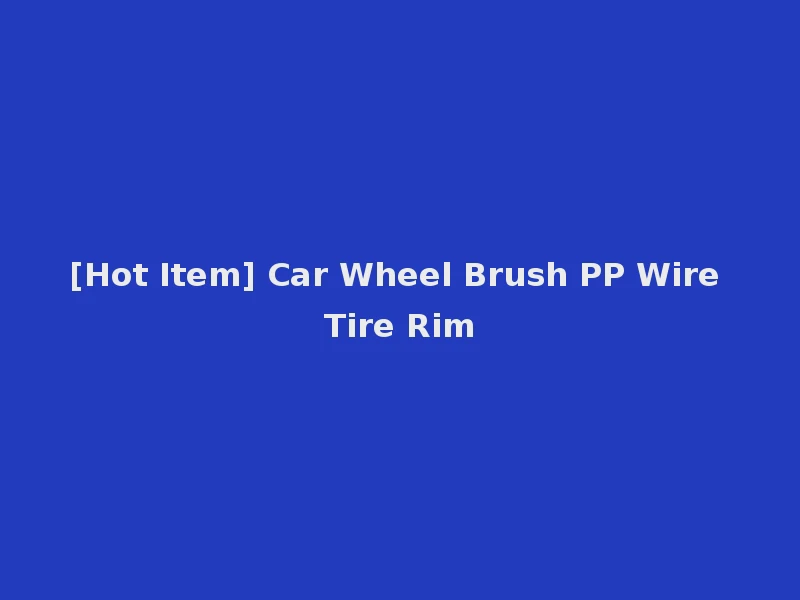 [Hot Item] Car Wheel Brush PP Wire Tire Rim