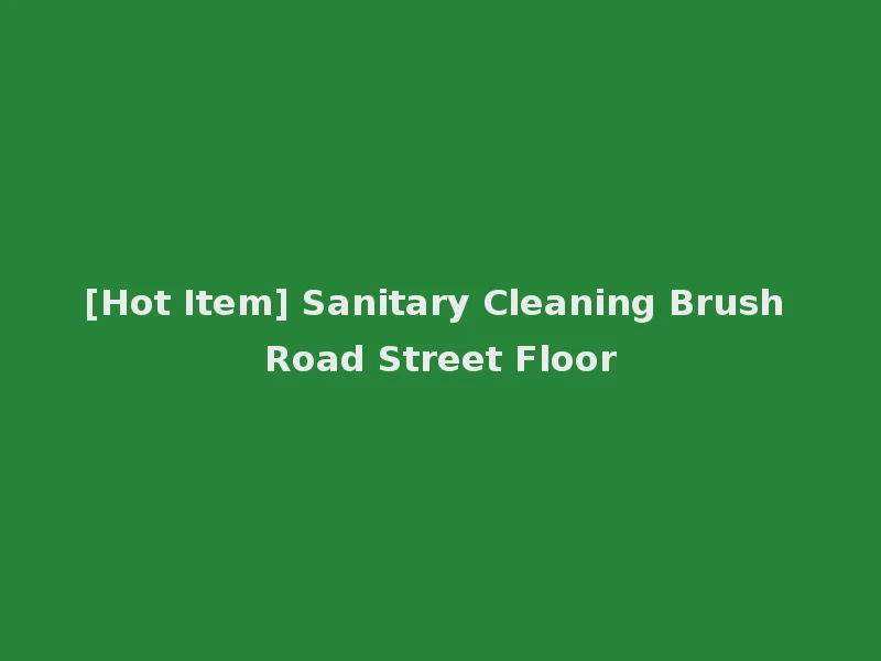 [Hot Item] Sanitary Cleaning Brush Road Street Floor
