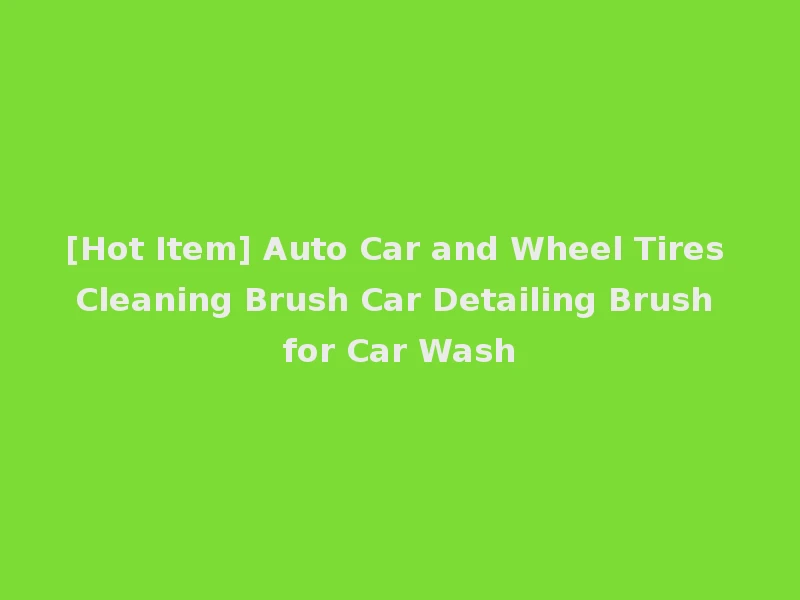 [Hot Item] Auto Car and Wheel Tires Cleaning Brush Car Detailing Brush for Car Wash