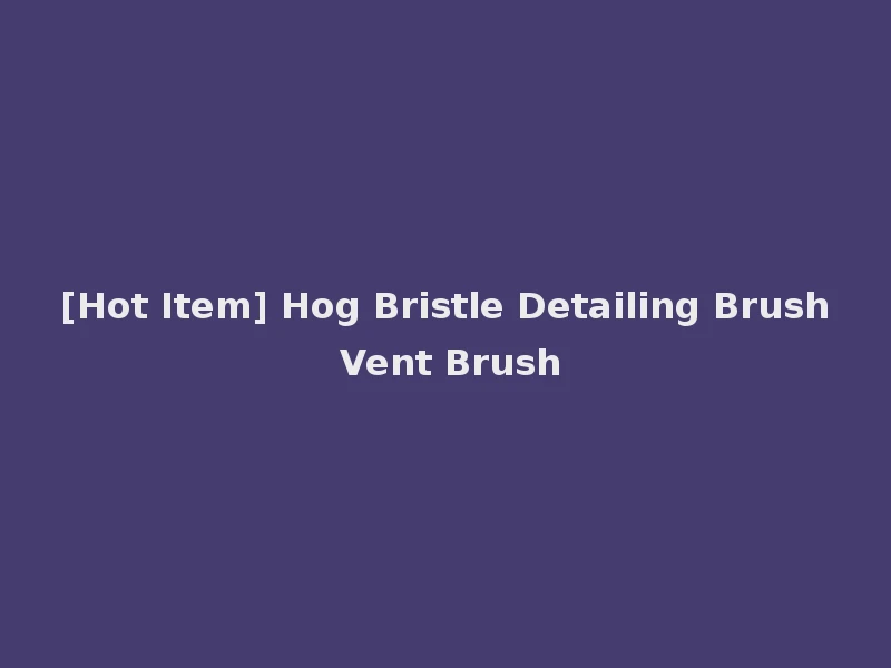 [Hot Item] Hog Bristle Detailing Brush Vent Brush