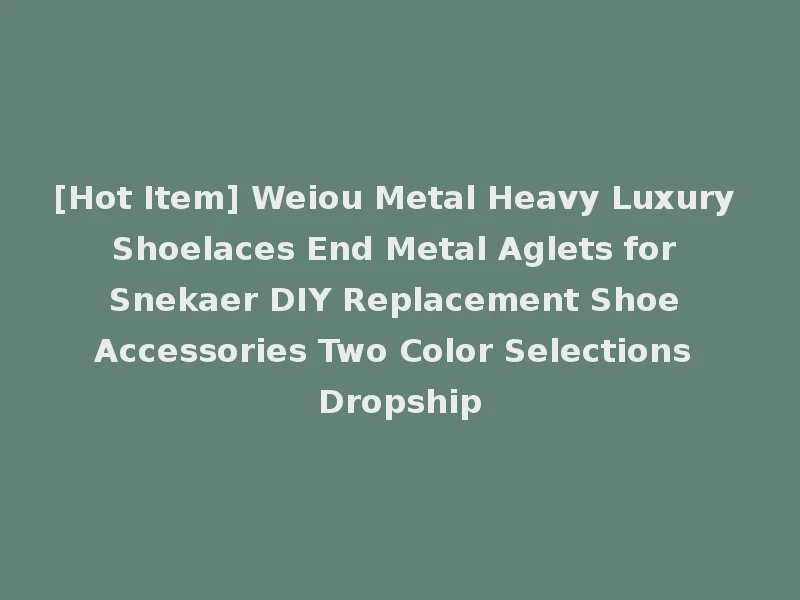 [Hot Item] Weiou Metal Heavy Luxury Shoelaces End Metal Aglets for Snekaer DIY Replacement Shoe Accessories Two Color Selections Dropship