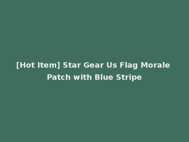 [Hot Item] Star Gear Us Flag Morale Patch with Blue Stripe