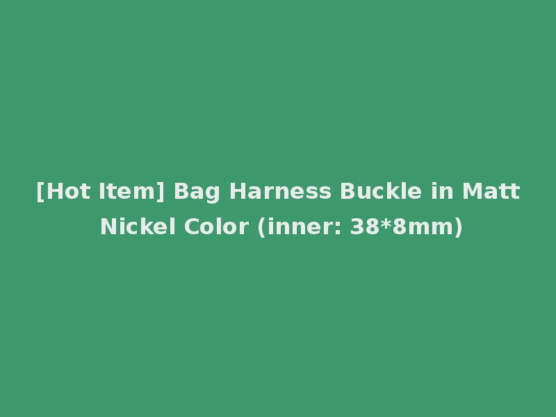 [Hot Item] Bag Harness Buckle in Matt Nickel Color (inner: 38*8mm)
