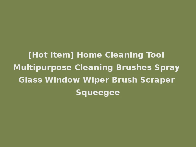 [Hot Item] Home Cleaning Tool Multipurpose Cleaning Brushes Spray Glass Window Wiper Brush Scraper Squeegee