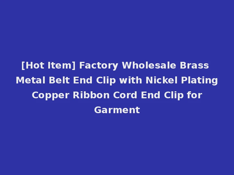 [Hot Item] Factory Wholesale Brass Metal Belt End Clip with Nickel Plating Copper Ribbon Cord End Clip for Garment