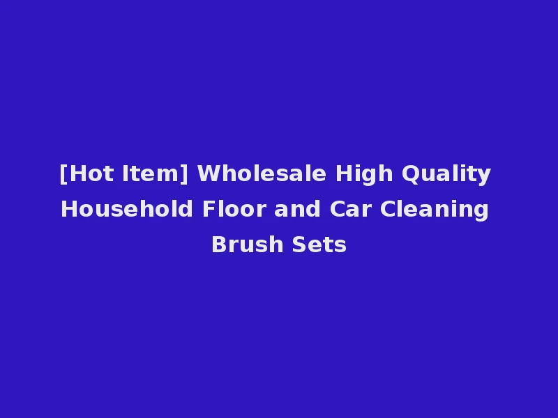 [Hot Item] Wholesale High Quality Household Floor and Car Cleaning Brush Sets