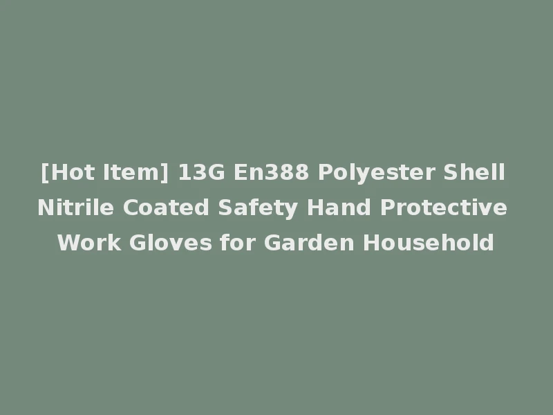 [Hot Item] 13G En388 Polyester Shell Nitrile Coated Safety Hand Protective Work Gloves for Garden Household