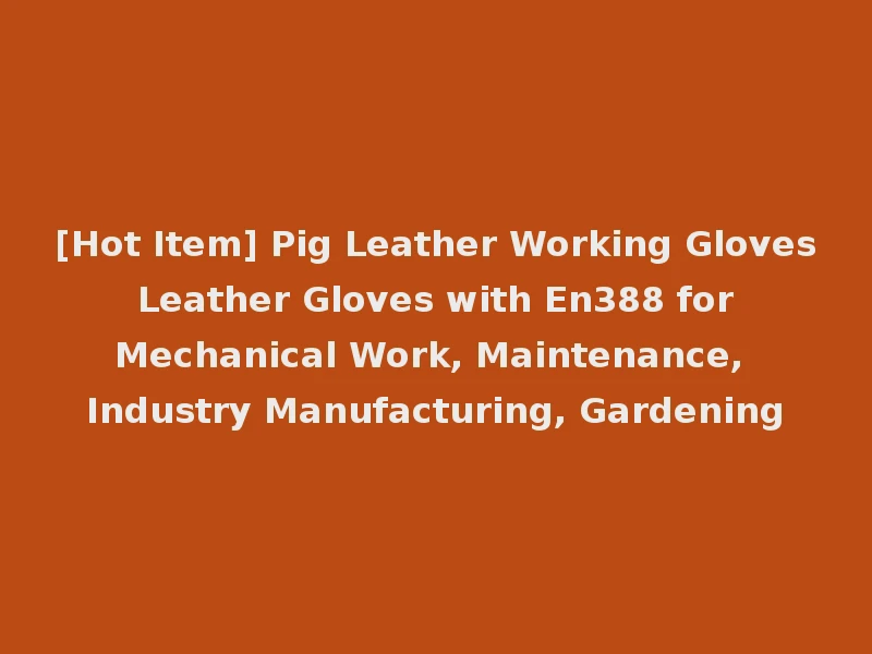 [Hot Item] Pig Leather Working Gloves Leather Gloves with En388 for Mechanical Work, Maintenance, Industry Manufacturing, Gardening