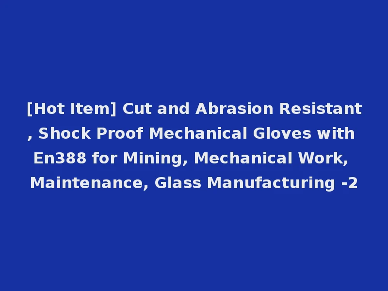 [Hot Item] Cut and Abrasion Resistant, Shock Proof Mechanical Gloves with En388 for Mining, Mechanical Work, Maintenance, Glass Manufacturing -2