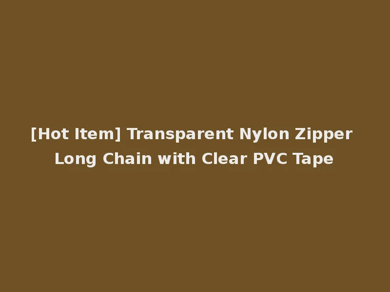 [Hot Item] Transparent Nylon Zipper Long Chain with Clear PVC Tape