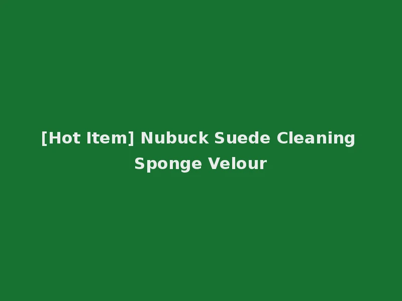[Hot Item] Nubuck Suede Cleaning Sponge Velour