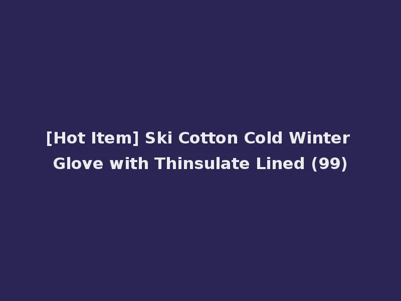 [Hot Item] Ski Cotton Cold Winter Glove with Thinsulate Lined (99)