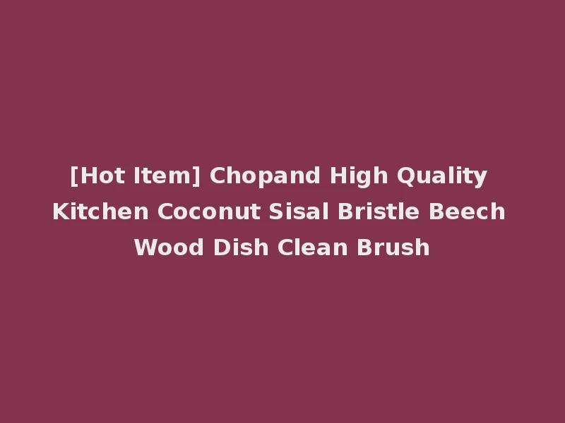 [Hot Item] Chopand High Quality Kitchen Coconut Sisal Bristle Beech Wood Dish Clean Brush
