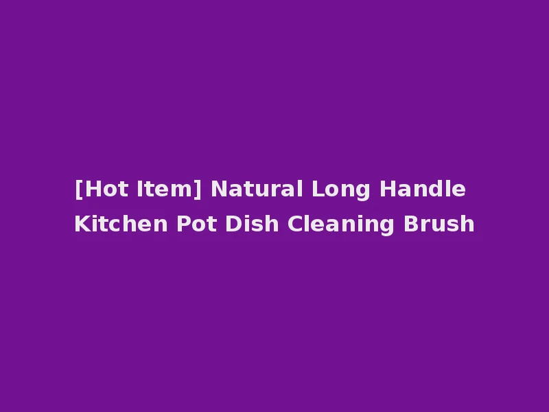 [Hot Item] Natural Long Handle Kitchen Pot Dish Cleaning Brush