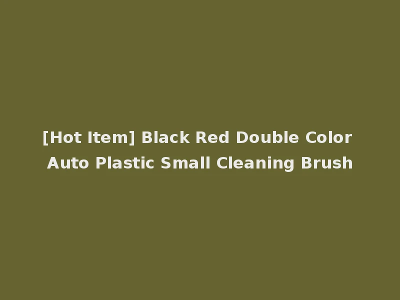 [Hot Item] Black Red Double Color Auto Plastic Small Cleaning Brush