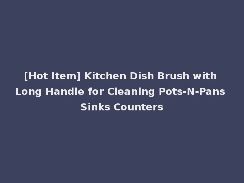 [Hot Item] Kitchen Dish Brush with Long Handle for Cleaning Pots-N-Pans Sinks Counters