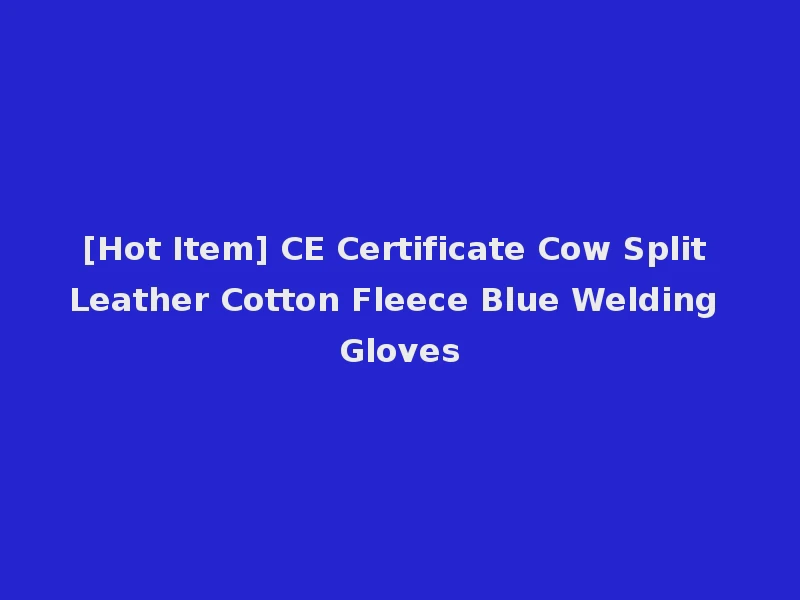 [Hot Item] CE Certificate Cow Split Leather Cotton Fleece Blue Welding Gloves