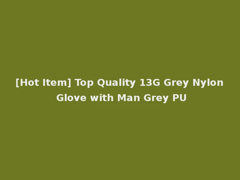[Hot Item] Top Quality 13G Grey Nylon Glove with Man Grey PU