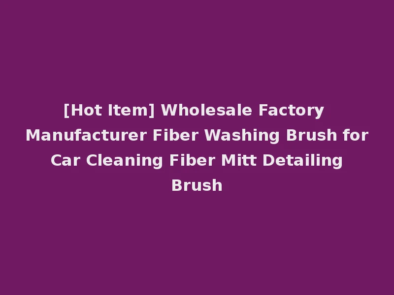 [Hot Item] Wholesale Factory Manufacturer Fiber Washing Brush for Car Cleaning Fiber Mitt Detailing Brush