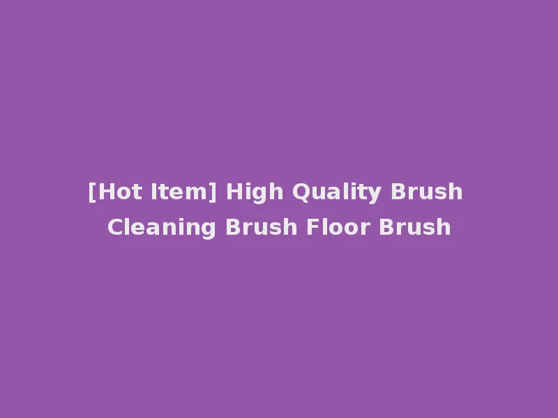 [Hot Item] High Quality Brush Cleaning Brush Floor Brush