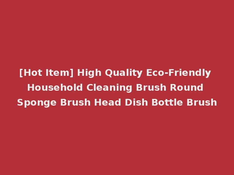 [Hot Item] High Quality Eco-Friendly Household Cleaning Brush Round Sponge Brush Head Dish Bottle Brush