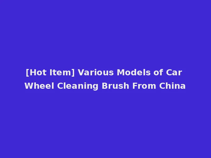 [Hot Item] Various Models of Car Wheel Cleaning Brush From China