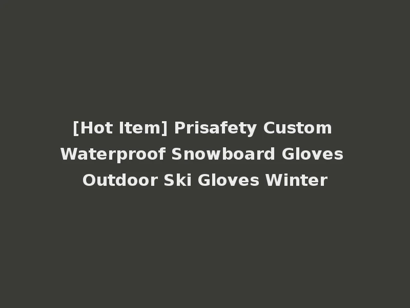 [Hot Item] Prisafety Custom Waterproof Snowboard Gloves Outdoor Ski Gloves Winter