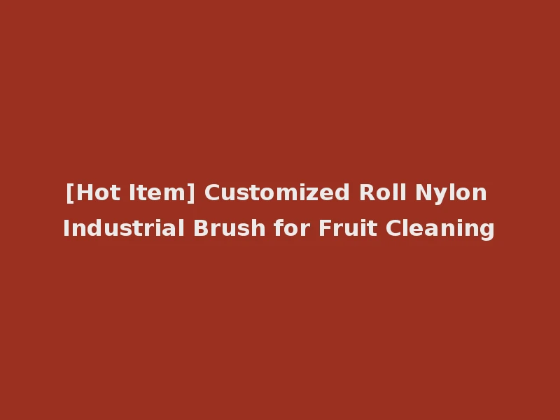 [Hot Item] Customized Roll Nylon Industrial Brush for Fruit Cleaning