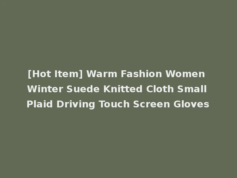 [Hot Item] Warm Fashion Women Winter Suede Knitted Cloth Small Plaid Driving Touch Screen Gloves