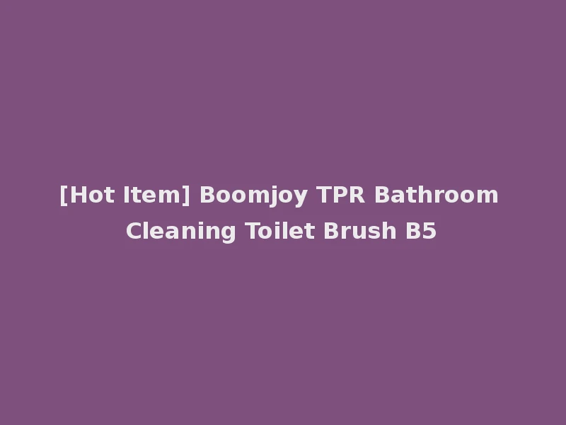 [Hot Item] Boomjoy TPR Bathroom Cleaning Toilet Brush B5