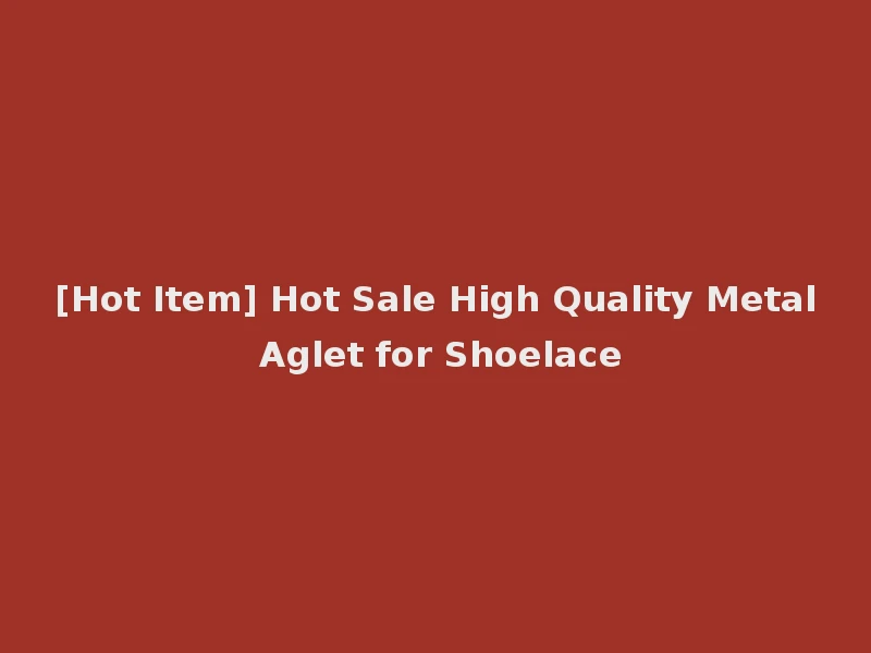 [Hot Item] Hot Sale High Quality Metal Aglet for Shoelace