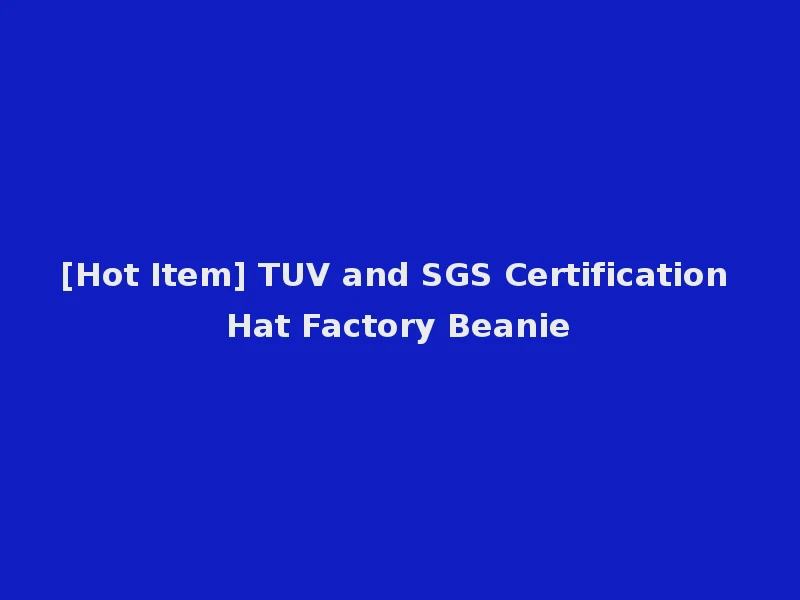 [Hot Item] TUV and SGS Certification Hat Factory Beanie