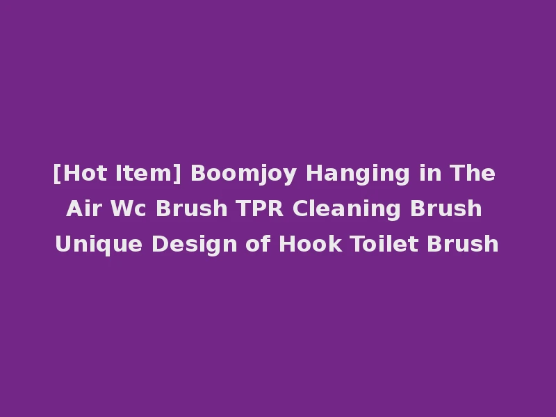 [Hot Item] Boomjoy Hanging in The Air Wc Brush TPR Cleaning Brush Unique Design of Hook Toilet Brush
