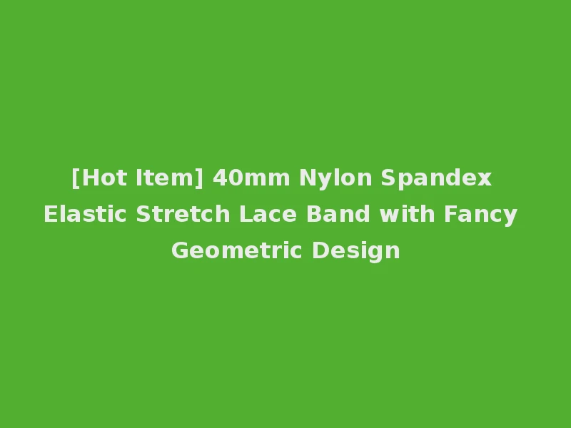 [Hot Item] 40mm Nylon Spandex Elastic Stretch Lace Band with Fancy Geometric Design