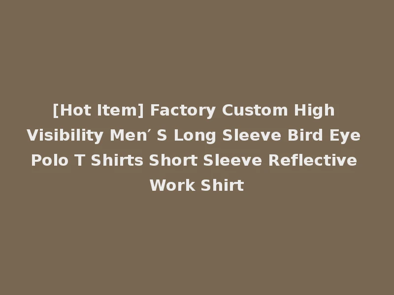 [Hot Item] Factory Custom High Visibility Men′ S Long Sleeve Bird Eye Polo T Shirts Short Sleeve Reflective Work Shirt
