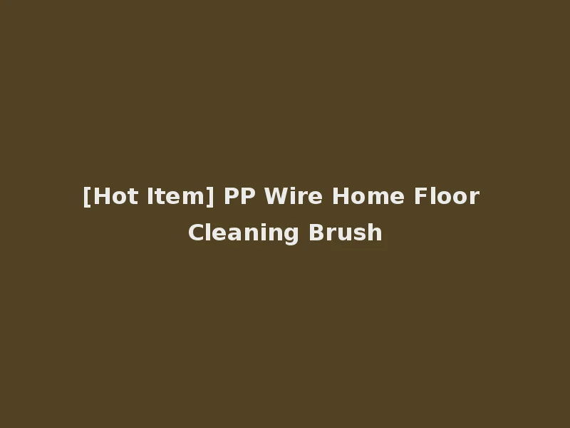 [Hot Item] PP Wire Home Floor Cleaning Brush