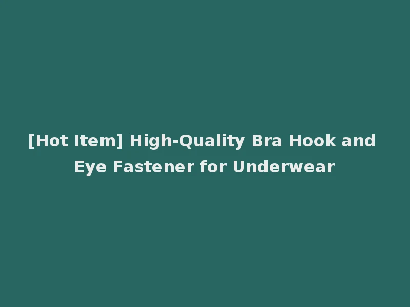 [Hot Item] High-Quality Bra Hook and Eye Fastener for Underwear